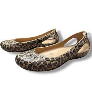 CROCS Leopard Print Flats
